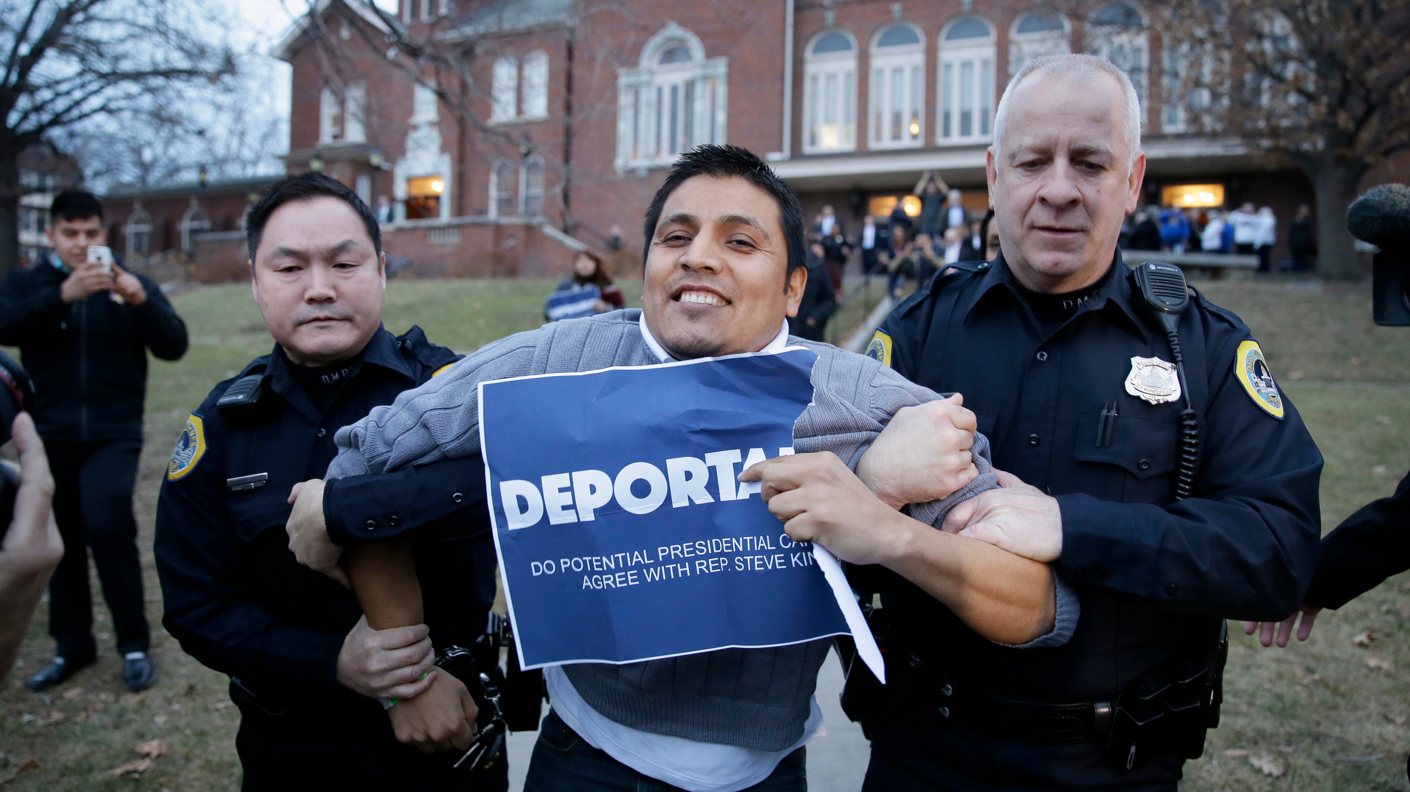 GOP Hopefuls Rick Perry Chris Christie Heckled By Protesters On