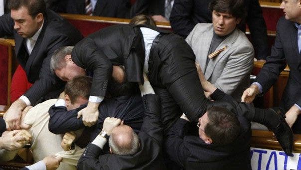 Ukrainian Parliament Brawls