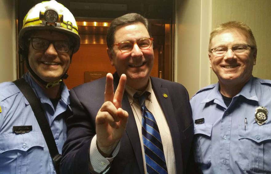Three Pennsylvania mayors get stuck in elevator after meeting