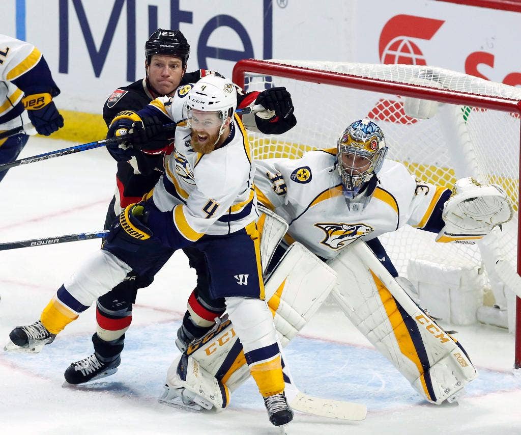 Rinne menghentikan 30 tembakan, predator mengalahkan Senator 5-1