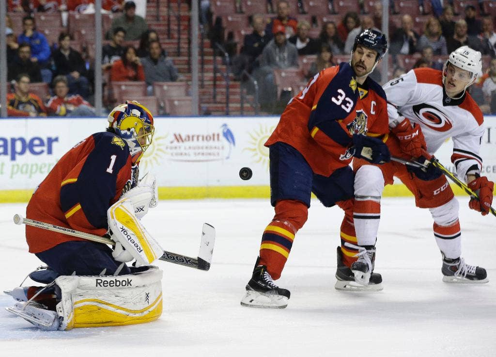 Nick Bjugstad mencetak gol awal, Panthers mengungguli Hurricanes 1-0 meski Luongo cedera