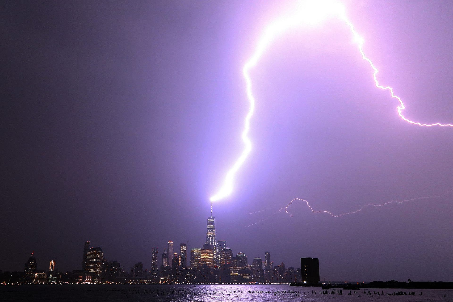 Lightning bolts strike One World Trade Center Fox News