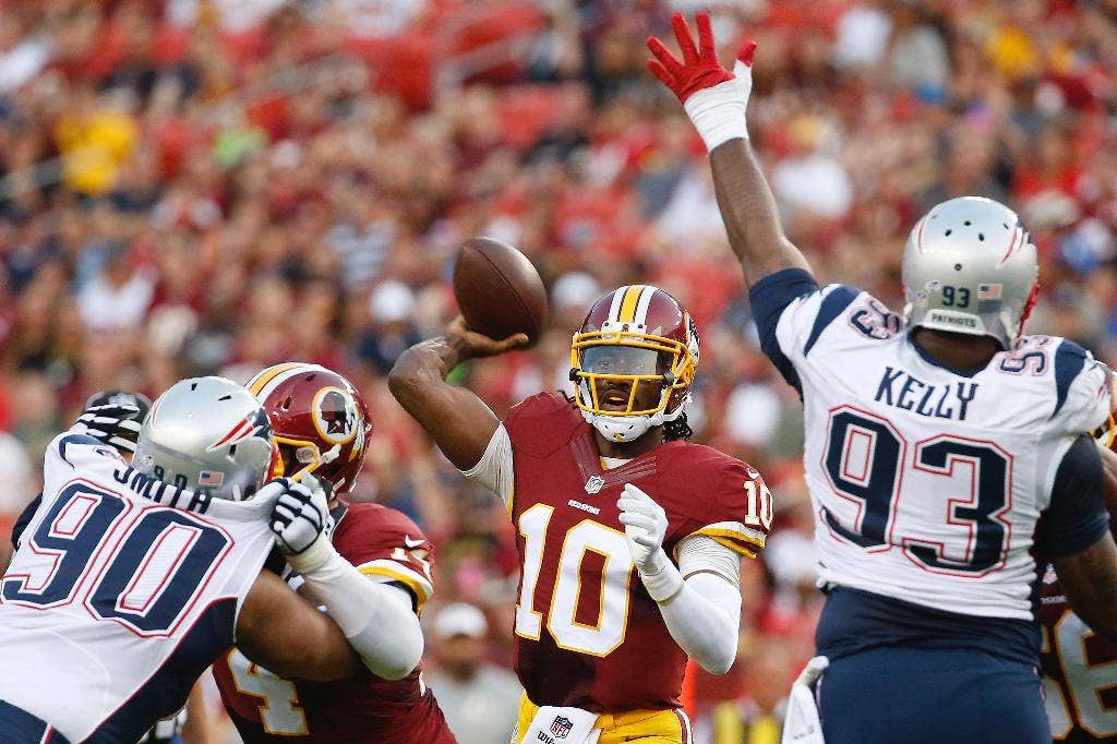 Brady beristirahat; Griffin memimpin drive hanya dalam seri sebagai Redskins Top Patriots 23-6