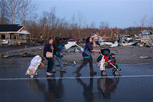 Powerful storms smash towns across Midwest, South