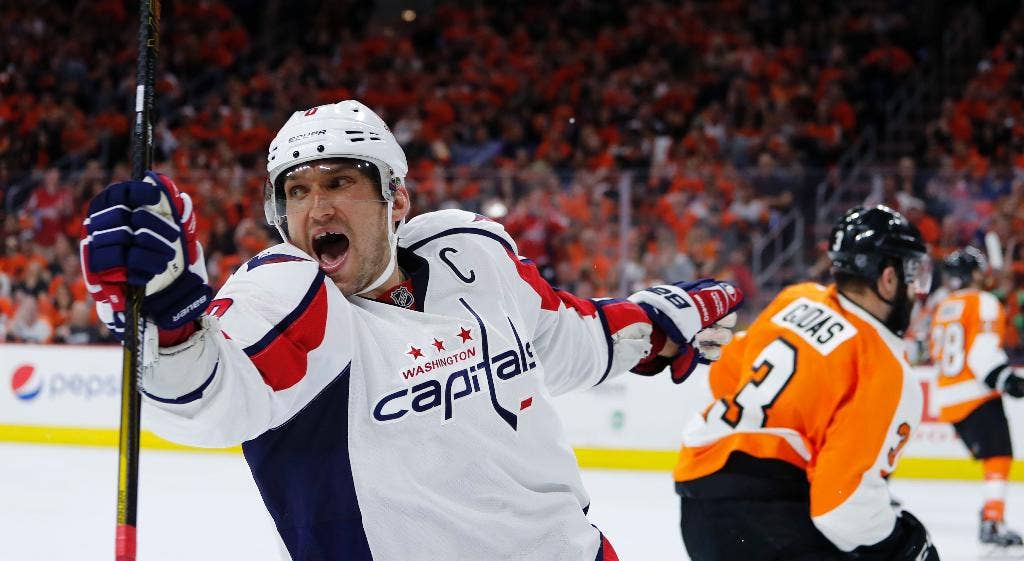 Ovechkin mencetak dua gol dalam jejak Flyers 6-1 pertandingan 3 Capitals