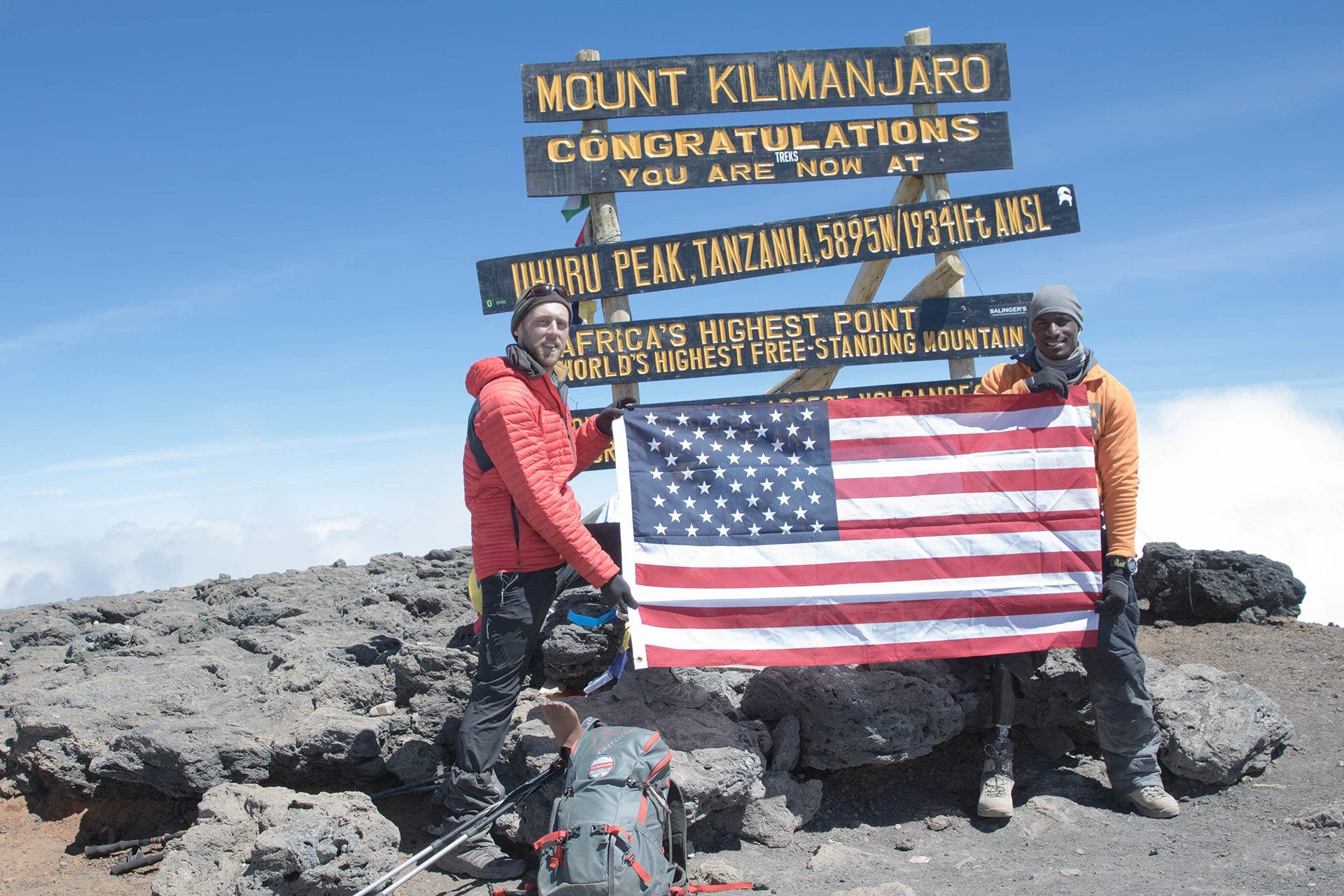 Marine veteran amputee climbs to the top of Mount Kilimanjaro for a good cause