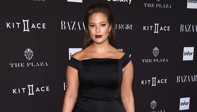 ashley graham little black dress Ashley Graham 2024 Oscars After Party Black One Shoulder Dress