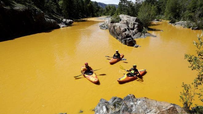 A river runs yellow: Mine waste colors the Animas River