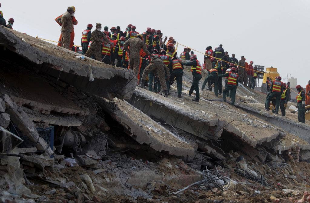 Death toll from collapse of factory building in Pakistan rises to 53 as