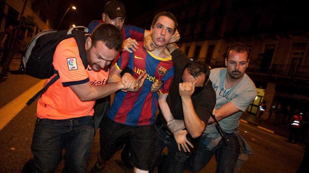 Barcelona Fans Turn To Violent Celebrations 