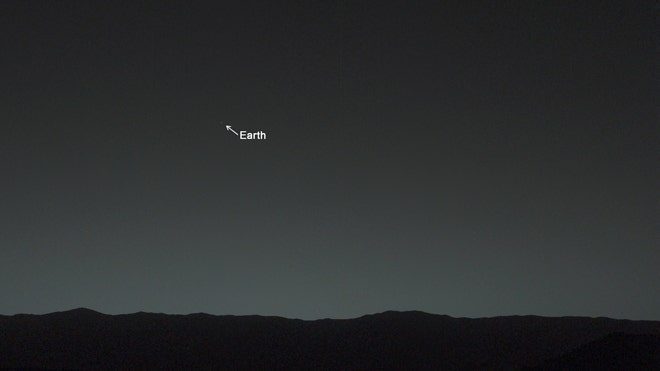 view of earth from mars rover