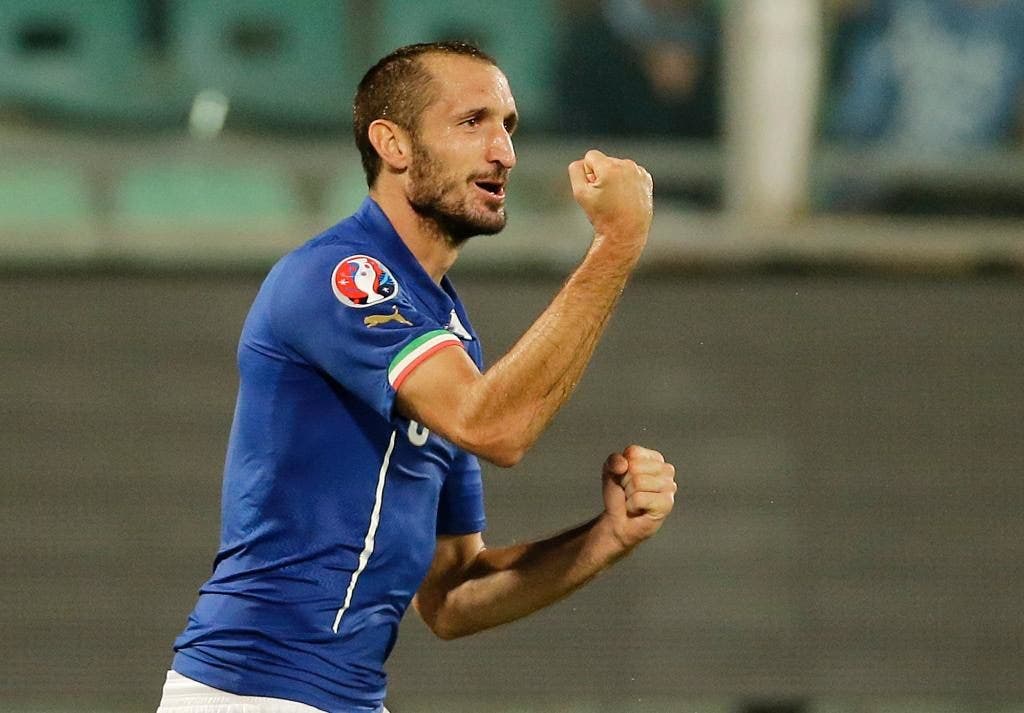 Chiellini accounts for all 3 goals in Italy's 2-1 win over Azerbaijan ...