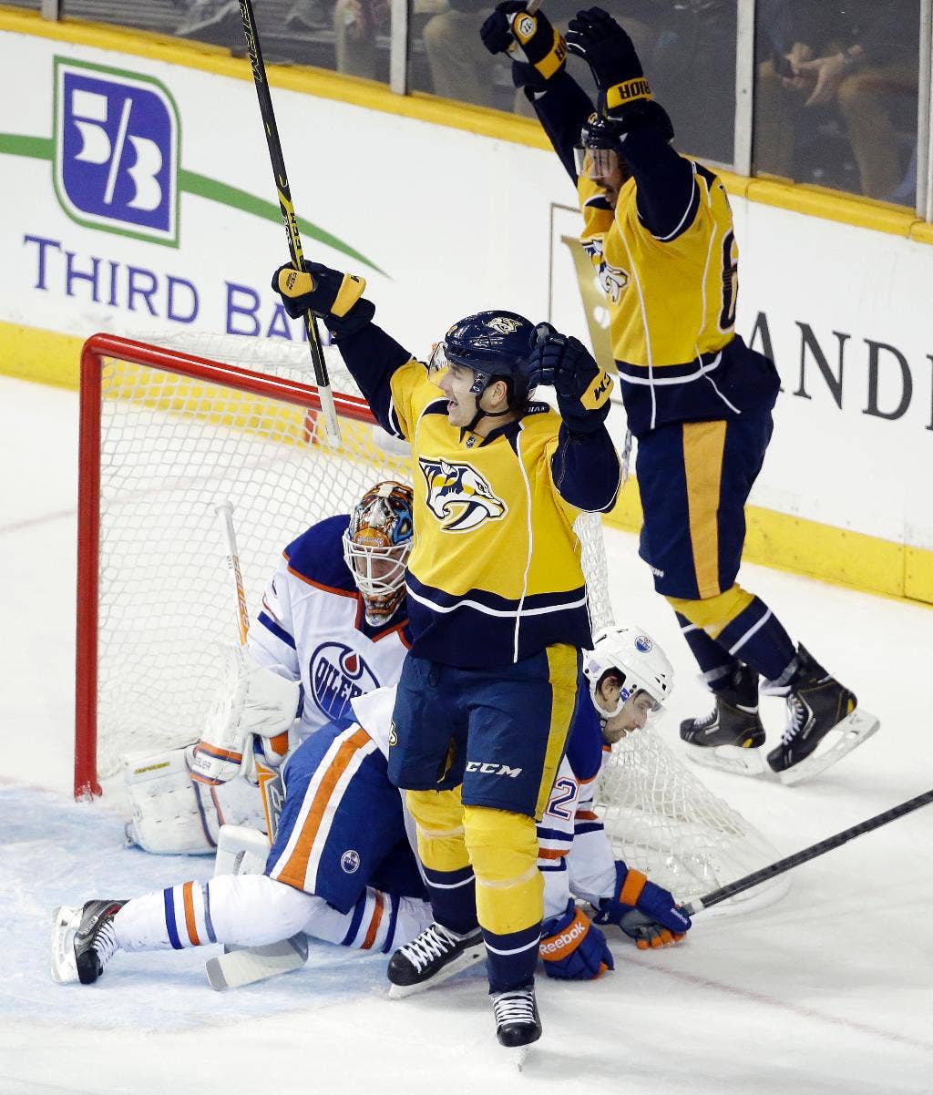 Predators score 3 in 1st, hang on for 3-2 win over Oilers | Fox News