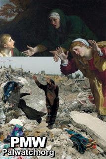 Warga Palestina mempersembahkan lukisan Kristen yang telah direkayasa kepada Paus Fransiskus