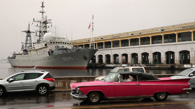 U S Says Russian Spy Ship Docked In Havana Not Alarming As Talks   Russia Warship Cuba 