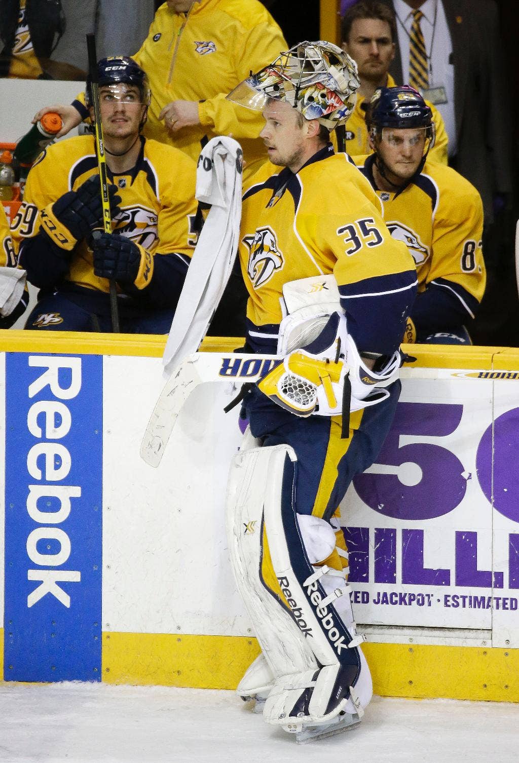 Rinne has season-high 42 saves as Predators beat Sharks 5-1 for season ...