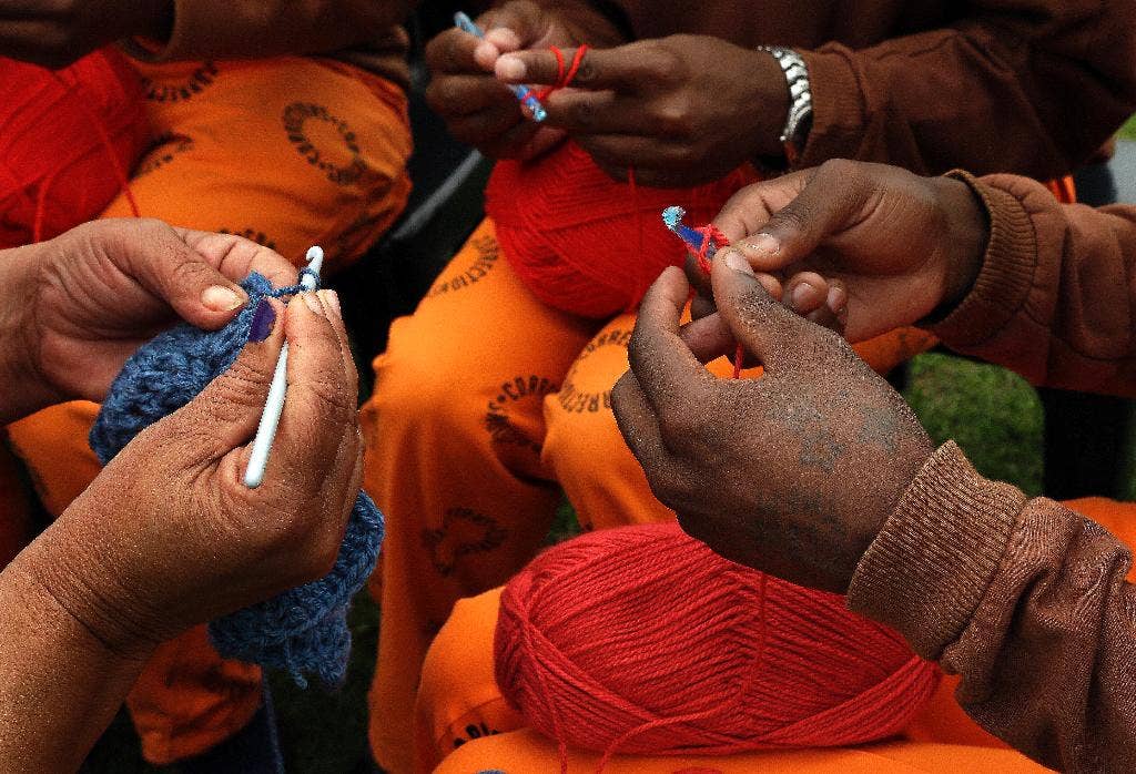 South African inmates crochet blankets for charity to remember late