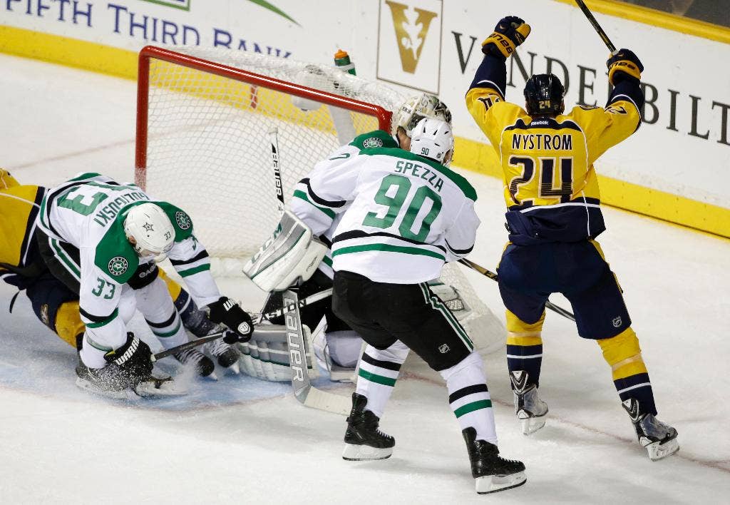 Nystrom mencetak gol, 2 assist dan Rinne menghentikan 17 tembakan untuk memimpin Predator menang 4-1 atas Stars