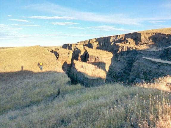 Giant Wyoming crack explained: A landslide brought it down