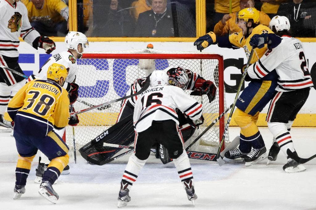 Preds mengalahkan Chicago 3-2 dan mendorong Falcons ke ambang eliminasi