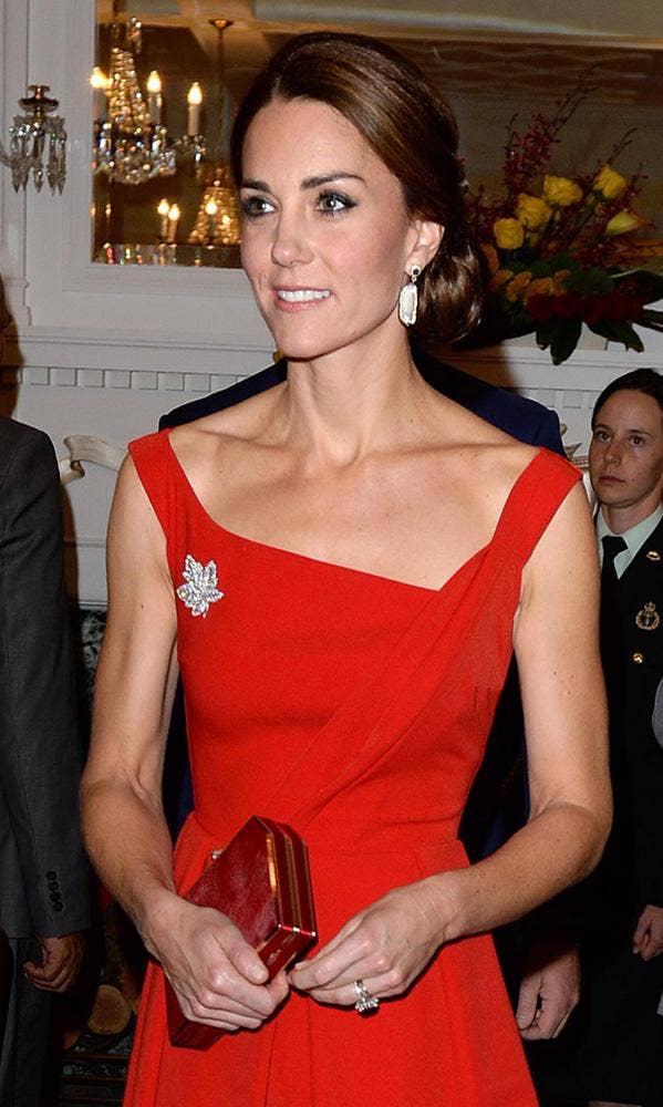 SEE IT: Kate Middleton Debuts Shapely Arms in Royal Red Gown | Fox News