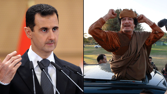 Bashar Assad and Muammar Qaddafi are giving the U.S. headaches about the conflicts in their countries
