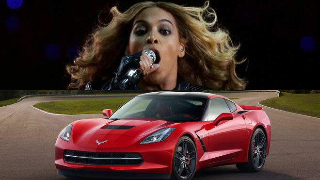 Did Beyoncé bump the Corvette from the Super Bowl?
