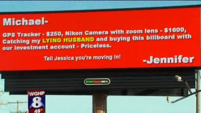 North Carolina Wife Reportedly Buys Billboard To Embarrass Alleged