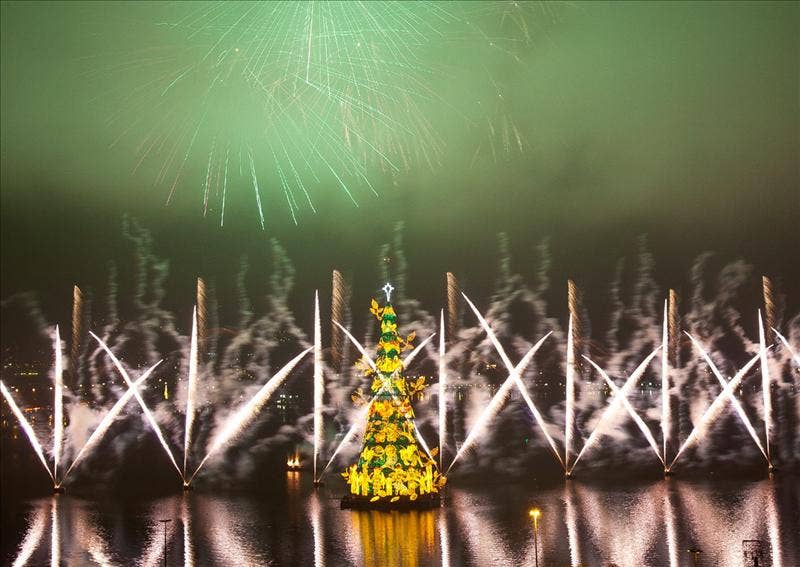 World's Largest Floating Christmas Tree Lit Up In Brazil Fox News