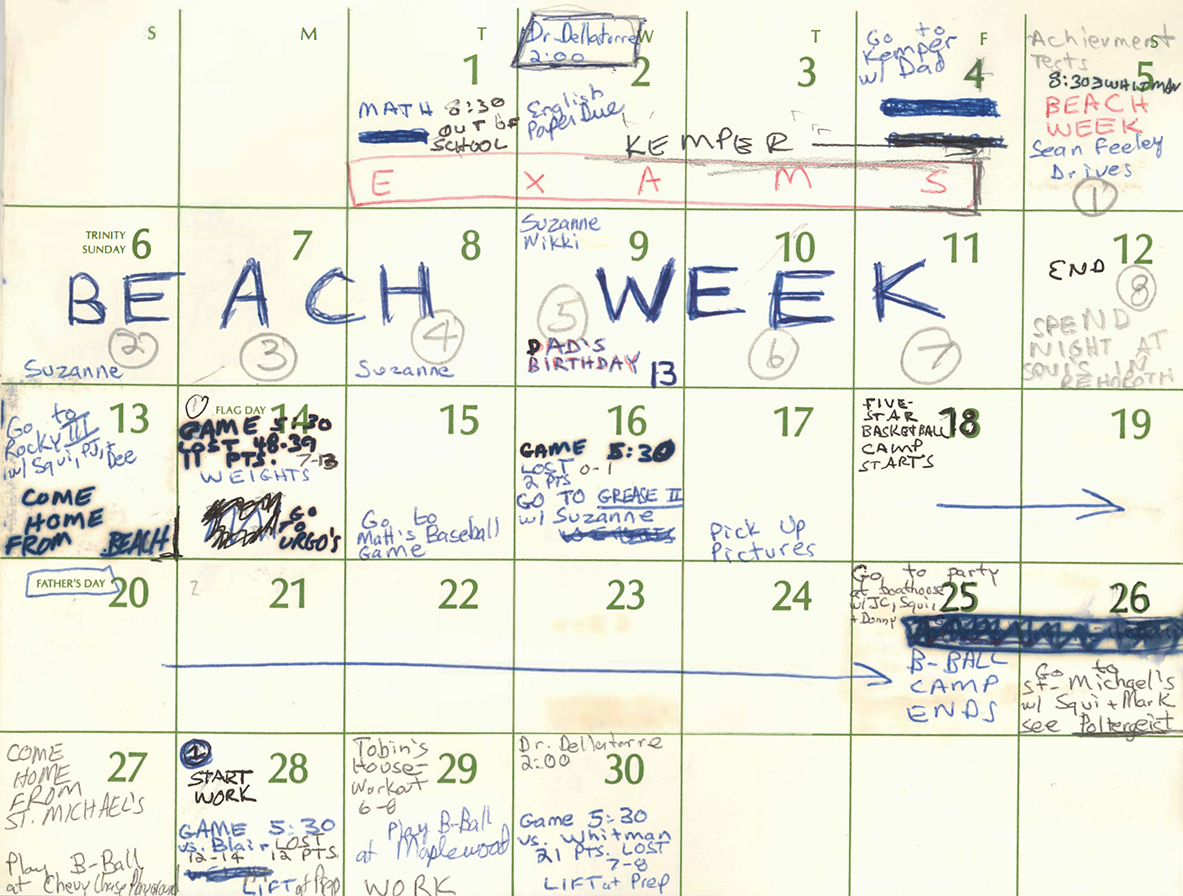 Brett Kavanaugh turns over calendar from summer of '82 to push back on