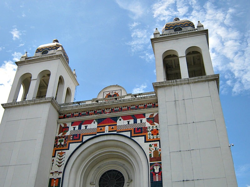 Destruction of Historic Salvadoran Church Facade