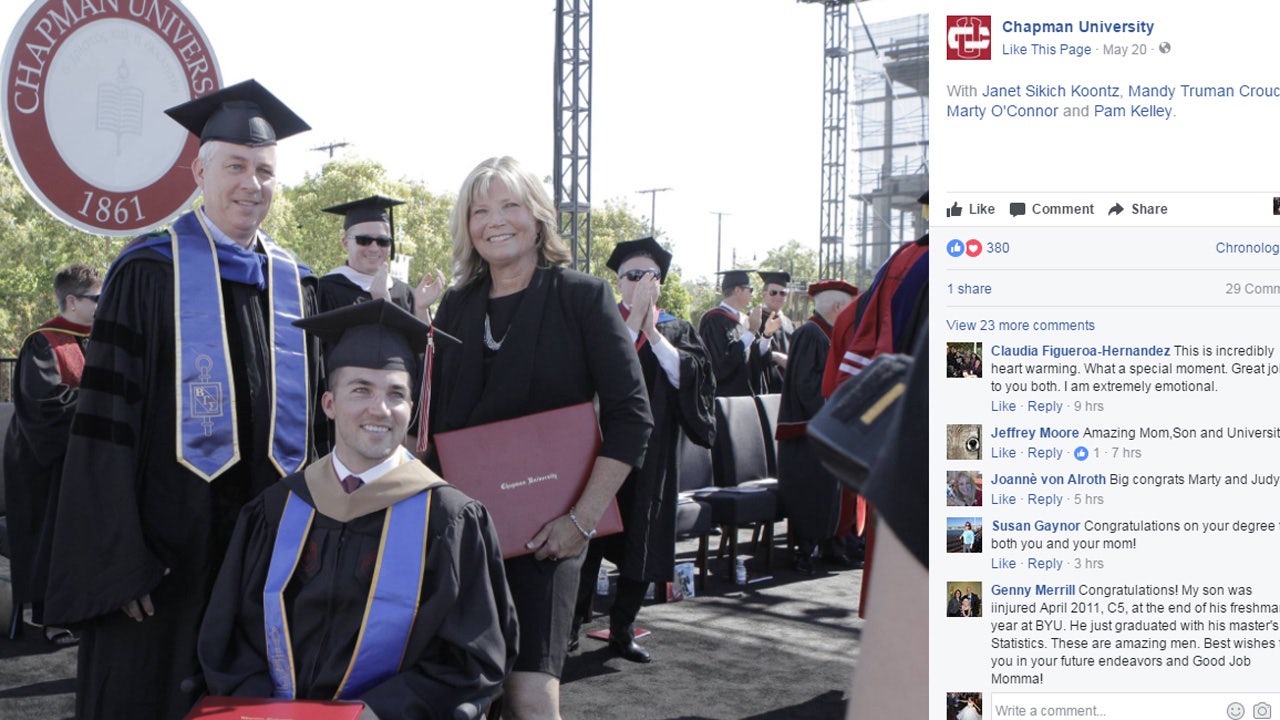 Mom of quadriplegic grad student surprised with honorary degree Fox News