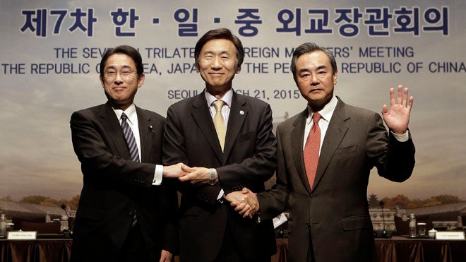 South Korea, China and Japan revive talks after historical, territorial ...