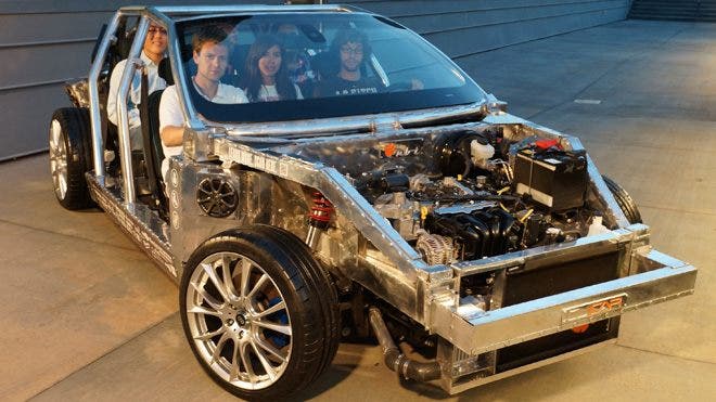 Clemson students build clever six-seat hybrid sports car