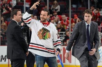 CM Punk pays off bet with L.A. Kings' mascot, posts sad picture