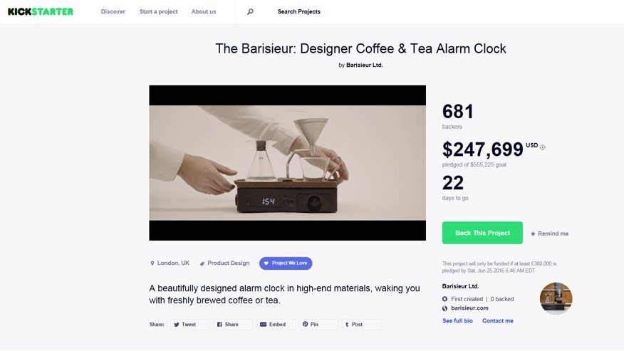 Finally, an alarm clock that greets you with coffee | Fox News