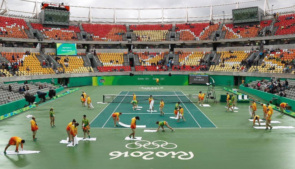 Hujan, hujan, pergi: 20 dari 26 pertandingan tenis Rio ditunda