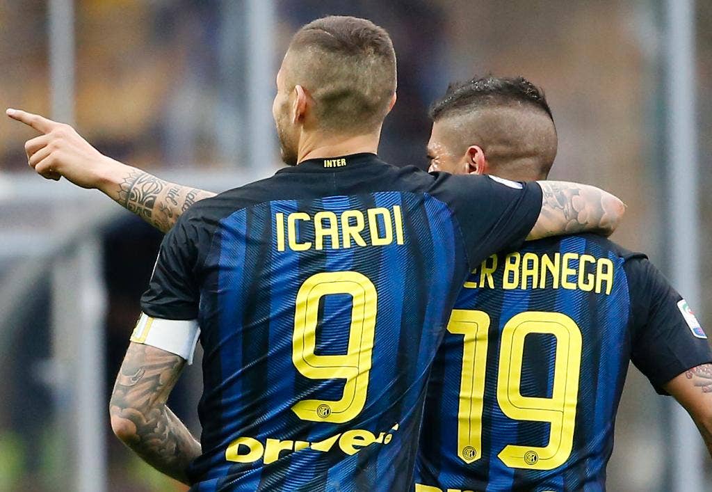 Icardi dan Banega mencetak hat-trick saat Inter mengalahkan Atalanta 7-1