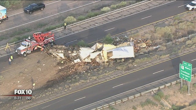 Violent Big Rig Crash Kills Driver In Arizona Fox News