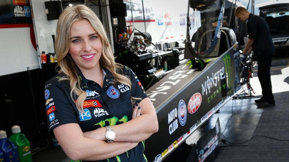 Brittany Force still can’t remember the huge crash that took her out of the...