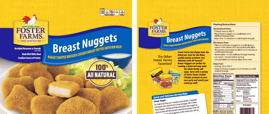 Foster Poultry Farms recalls frozen chicken nuggets that may