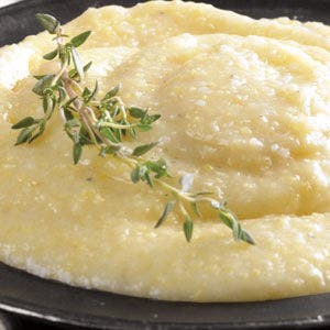 Pencil Cob Grits With Hollandaise