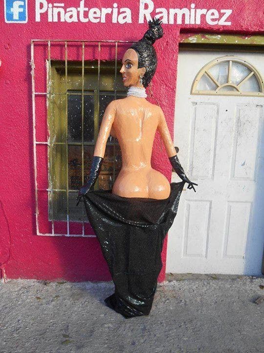 Kim Kardashian arrives in Reynosa, Mexico – as a piñata