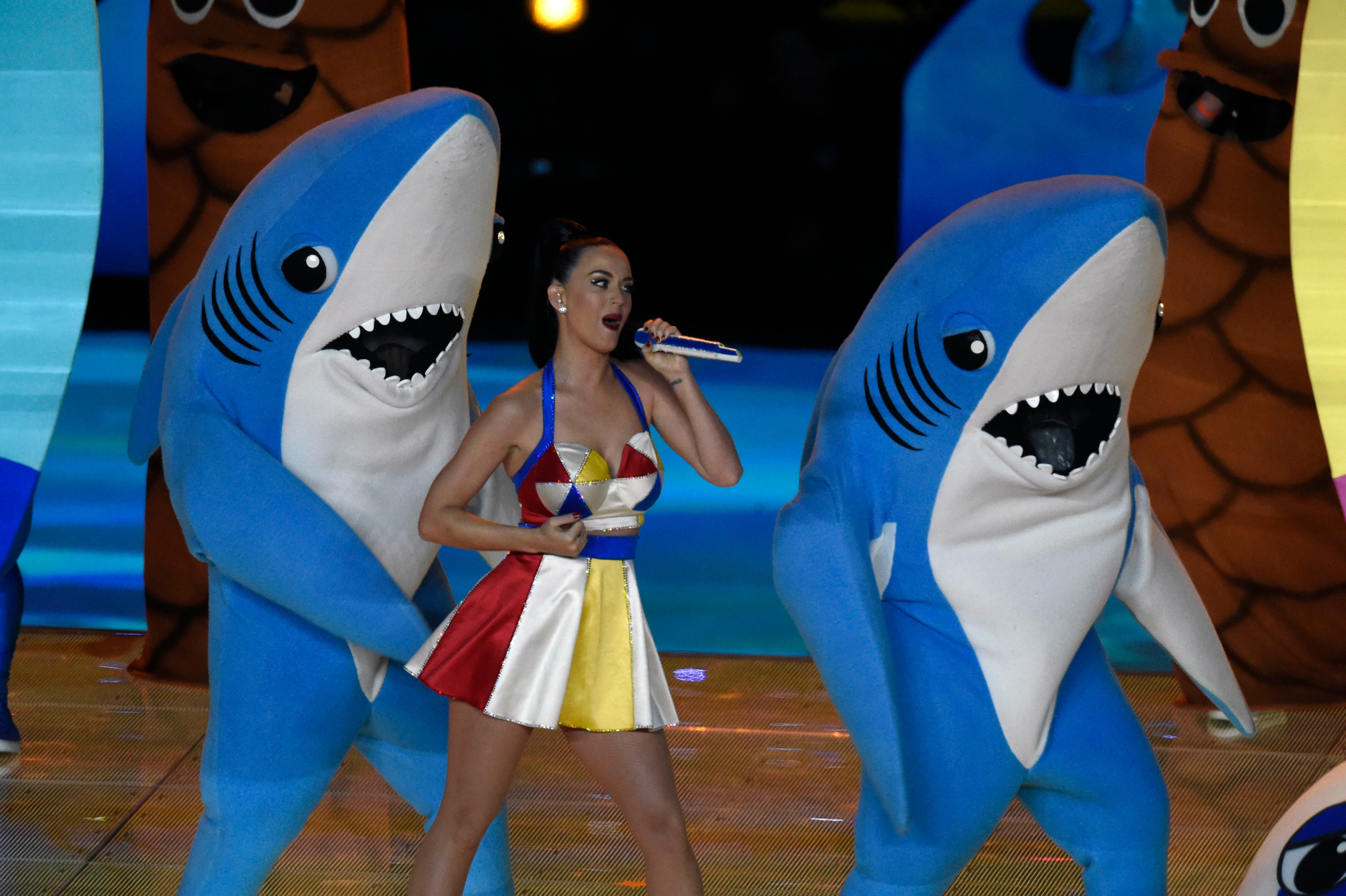 Katy Perrys Super Bowl Sharks Steal Show Which Was Best Fox News 