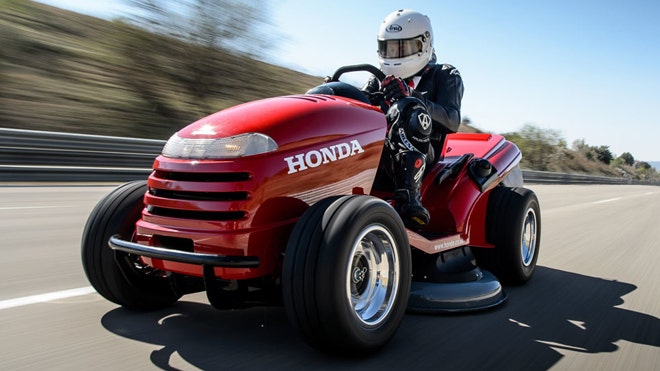 Honda claims lawn mower top speed record