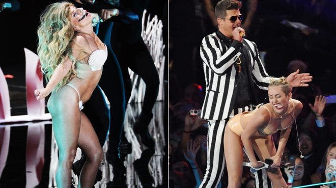 Miley Cyrus and Lady Gaga’s raunchiest VMA moments