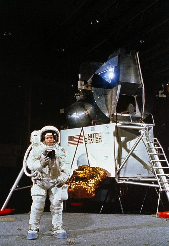 Neil Armstrong Didn t Lie About One Small Step Moon Speech Historian 