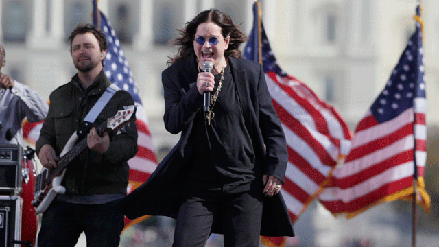 Ozzy performs