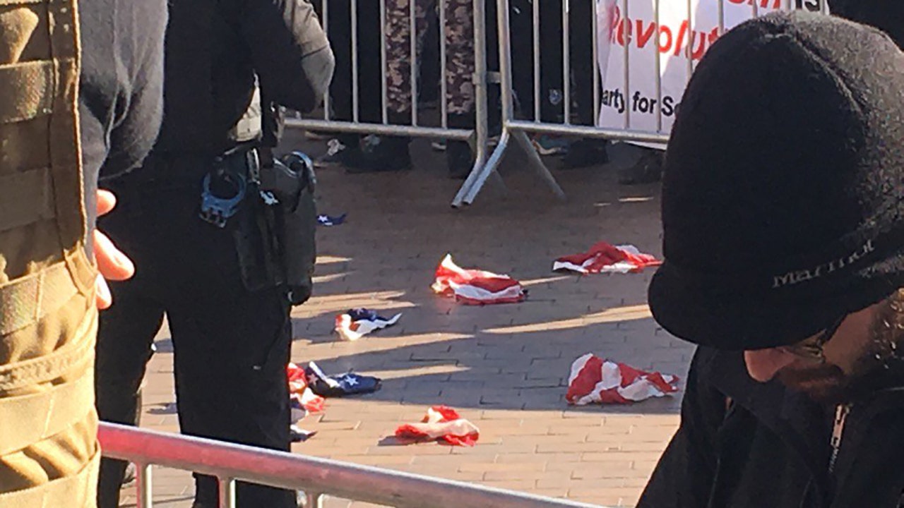 Patriots Protest College Republicans' Patriot Prayer rally disrupted by counter ...