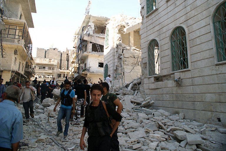 Syria activists protest rebel siege of Aleppo areas | Fox News